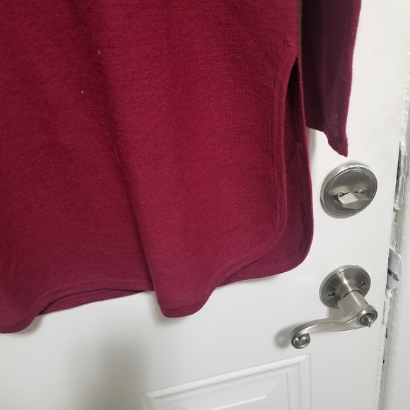Eileen Fisher 💯% Fine Merino Wool Maroon Tunic Top. Size: XXS. - Picture 3 of 6